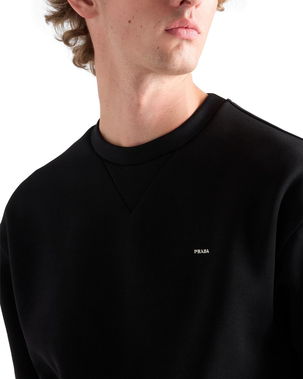 Prada Black Jersey Sweatshirt for men