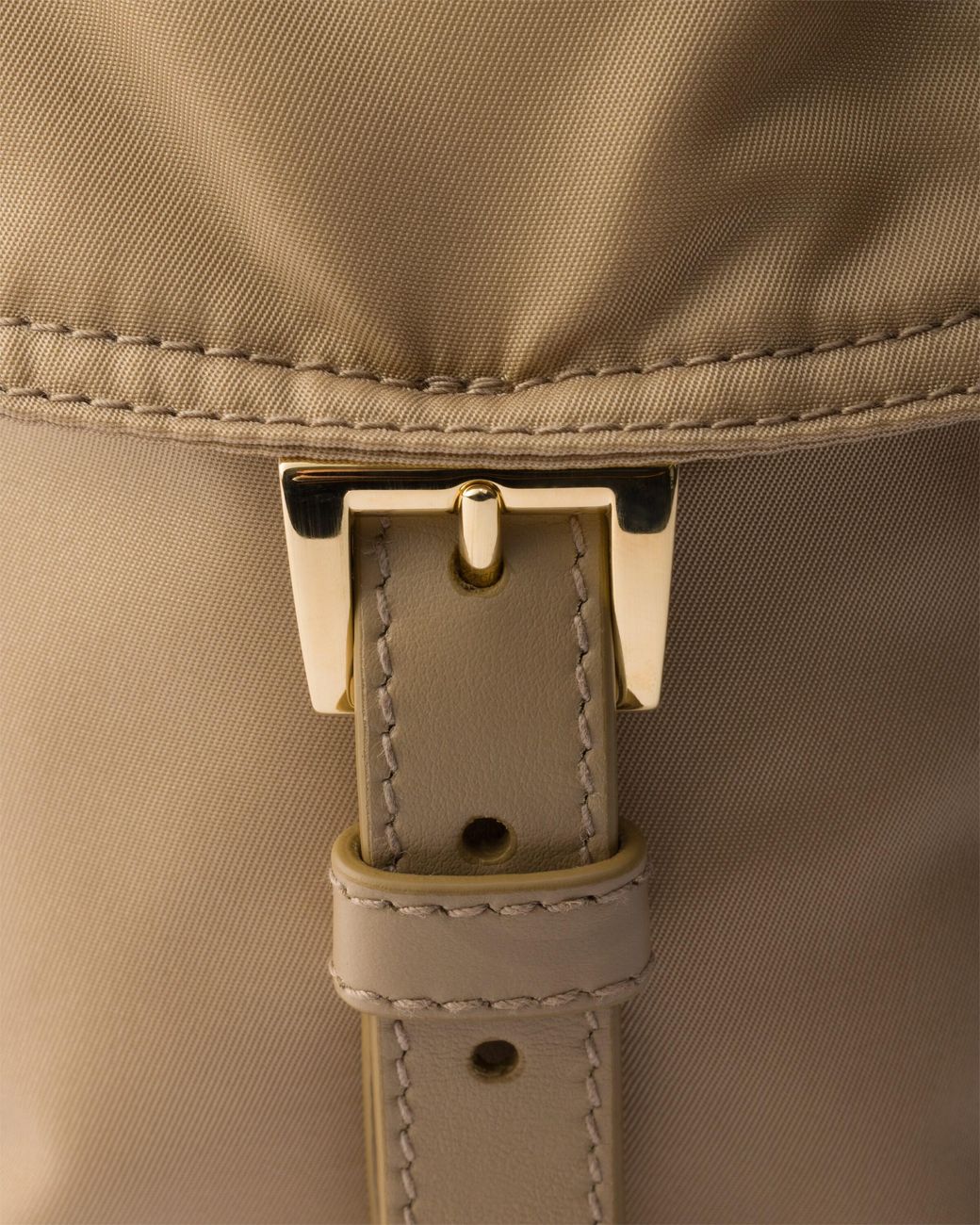 Prada Natural Explore Large Re-Nylon And Leather Bag