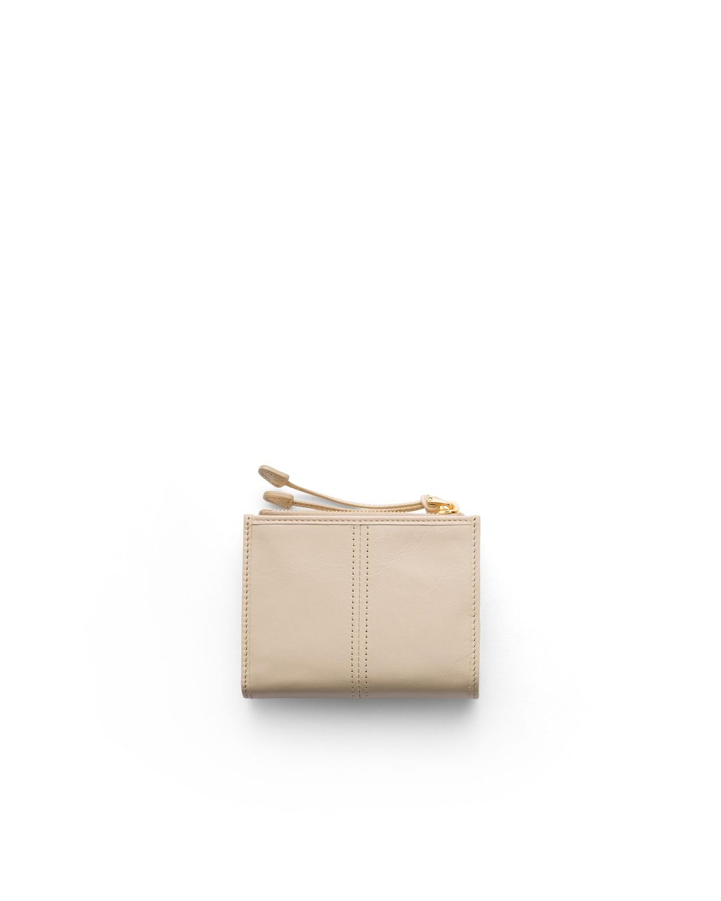Prada White Small Leather Wallet, Travertine Stone