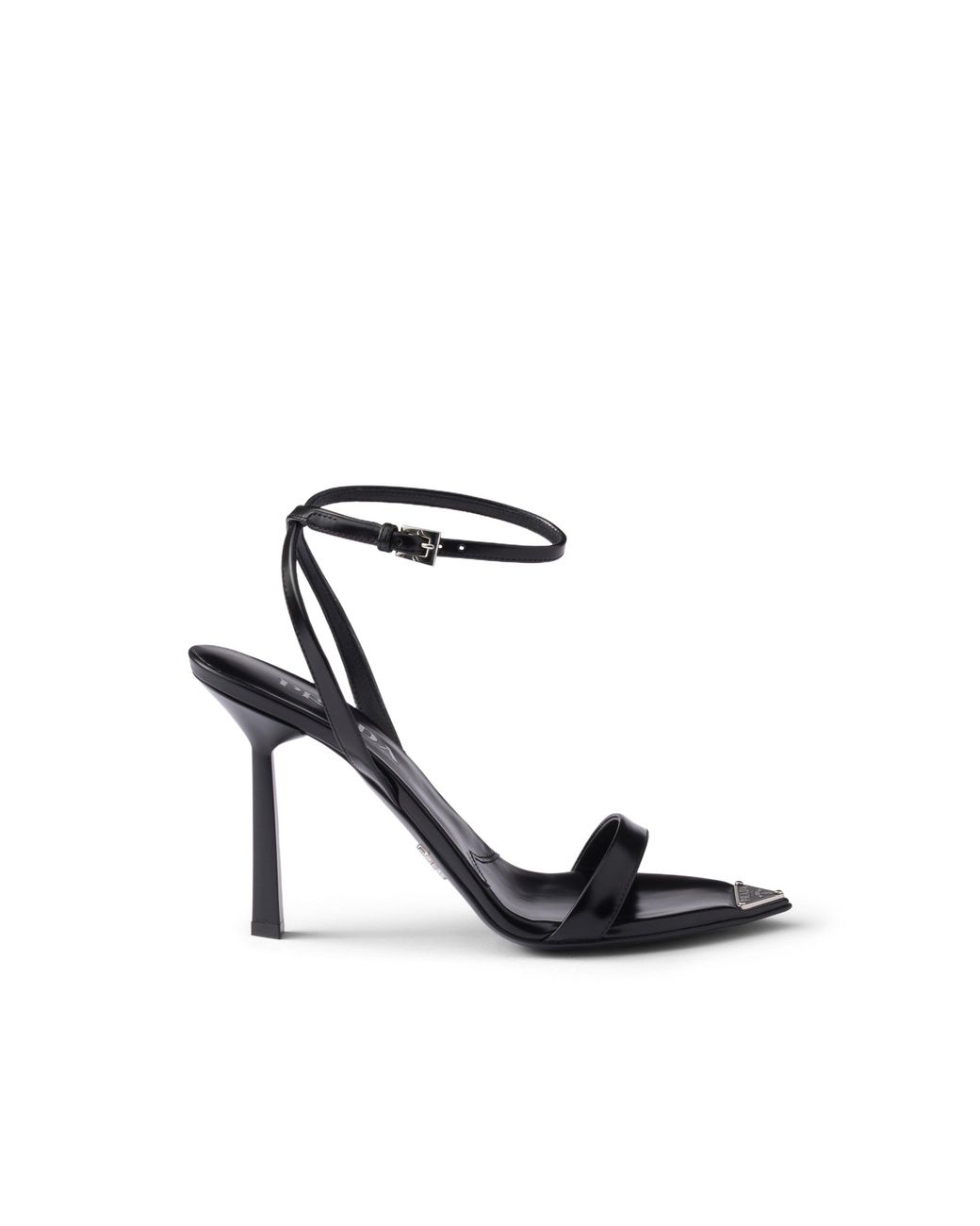 Prada White Brushed Leather Sandals
