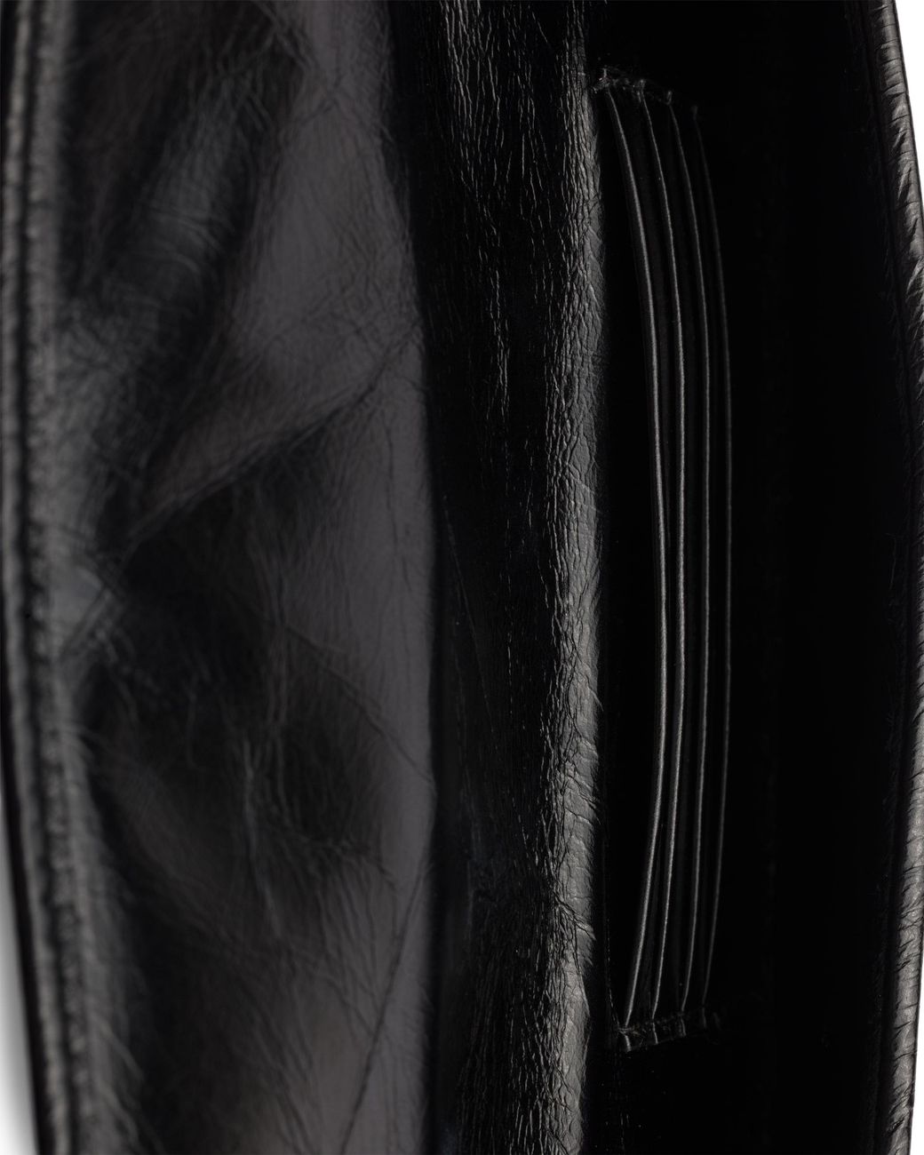 Prada Black Leather Wallet With Shoulder Strap