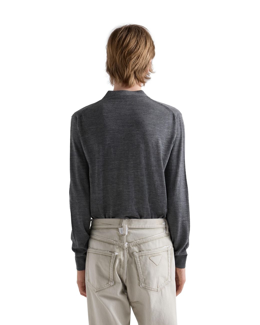 Prada Blue Superfine Wool Cardigan for men