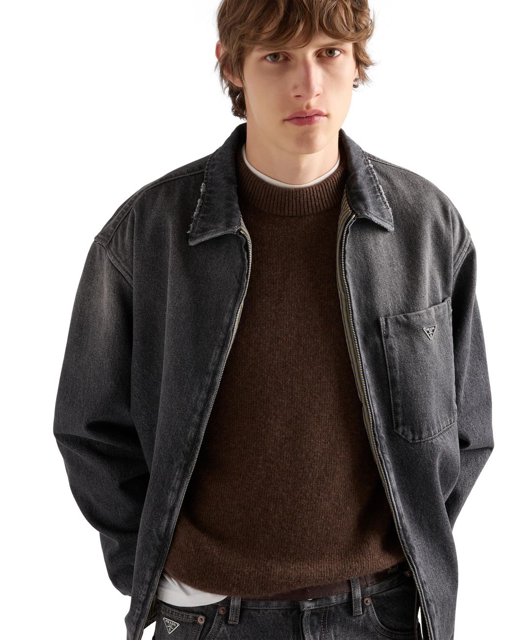 Prada Black Denim Shirt for men