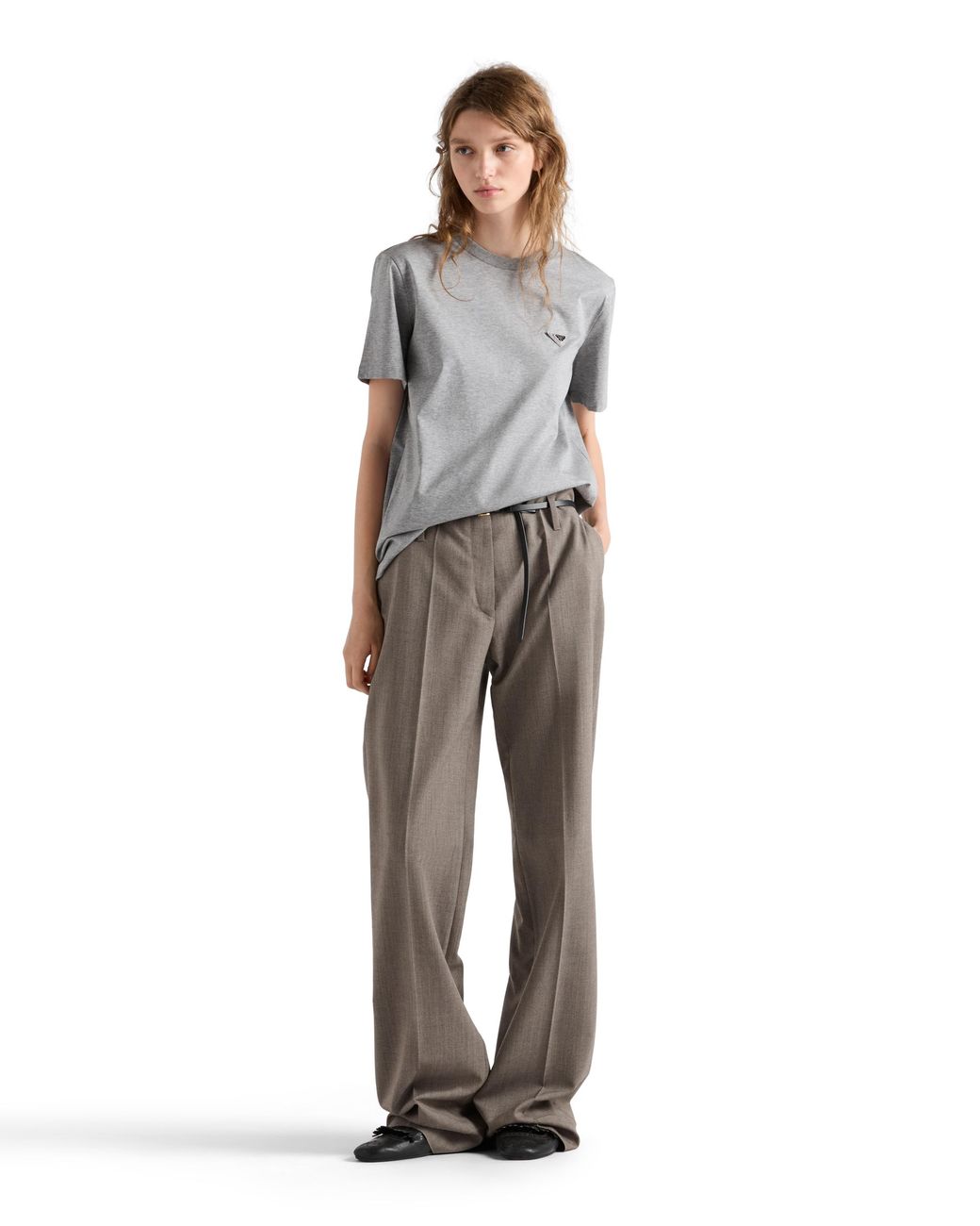 Prada Gray Jersey T-Shirt