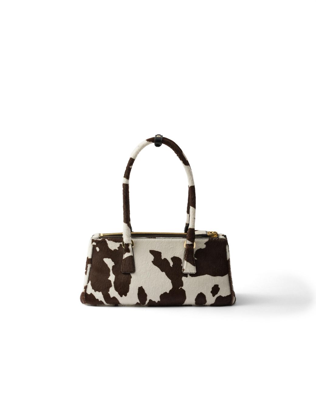 Prada White Galleria Medium Printed Leather Bag