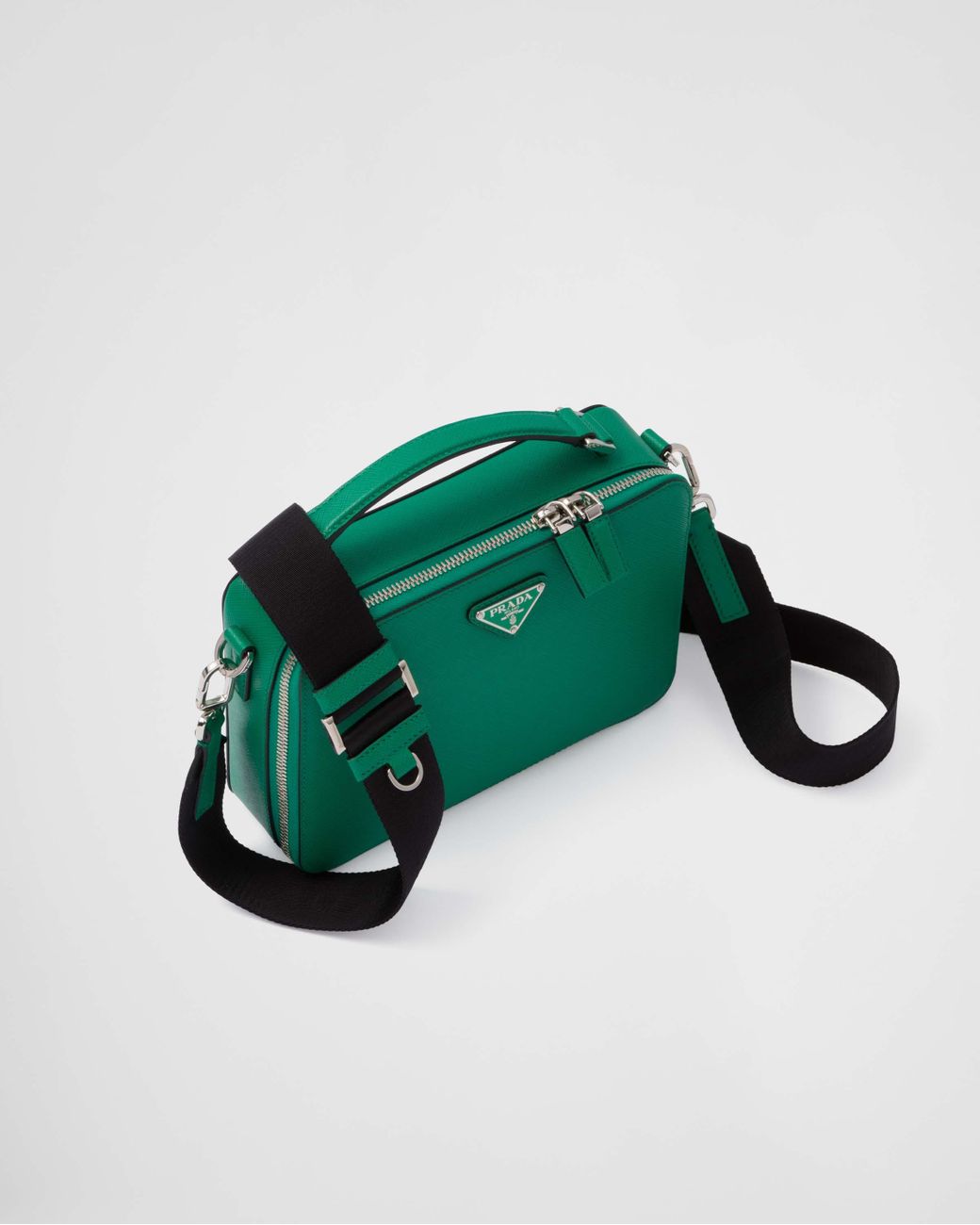 Prada Brique Saffiano Leather Bag in Green for Men | Lyst