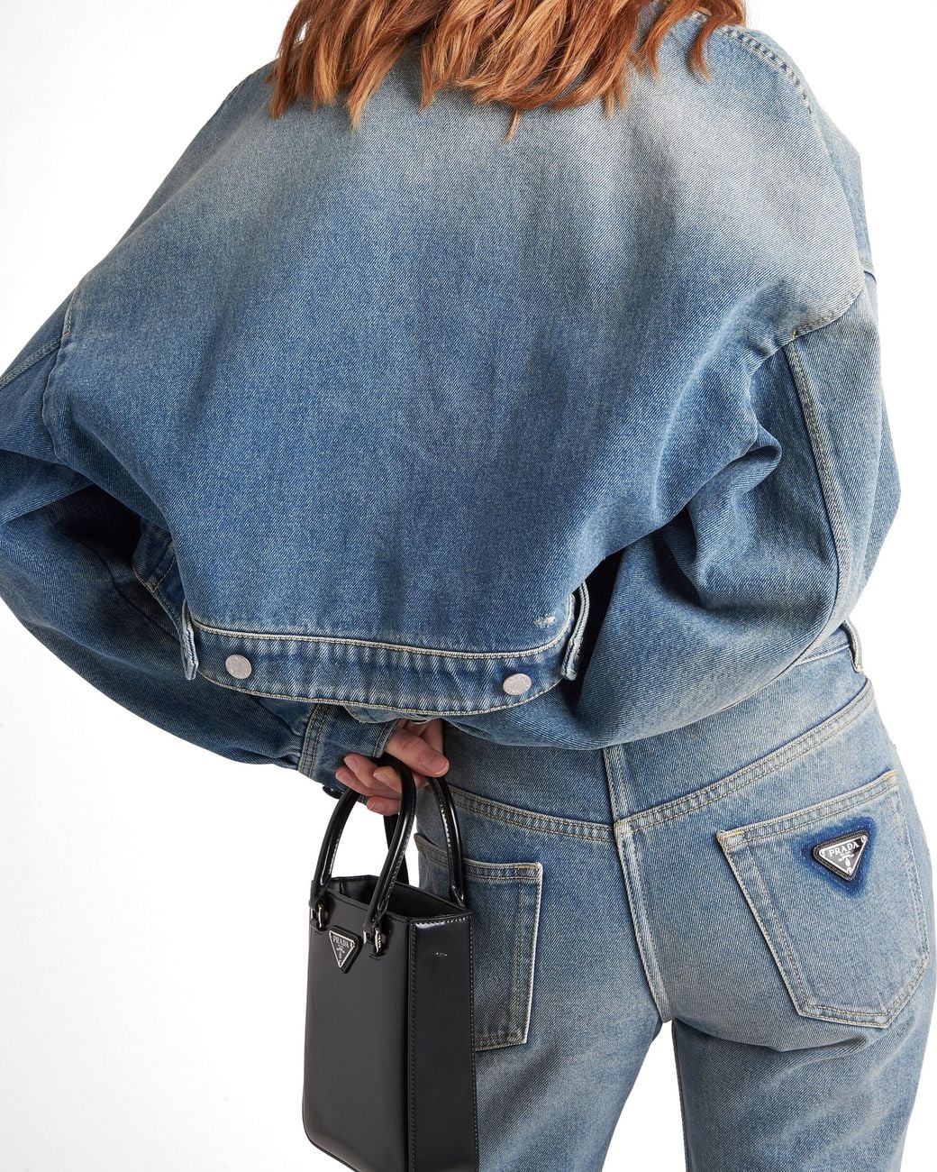Prada Blue Five Pocket Jeans In Organic Denim
