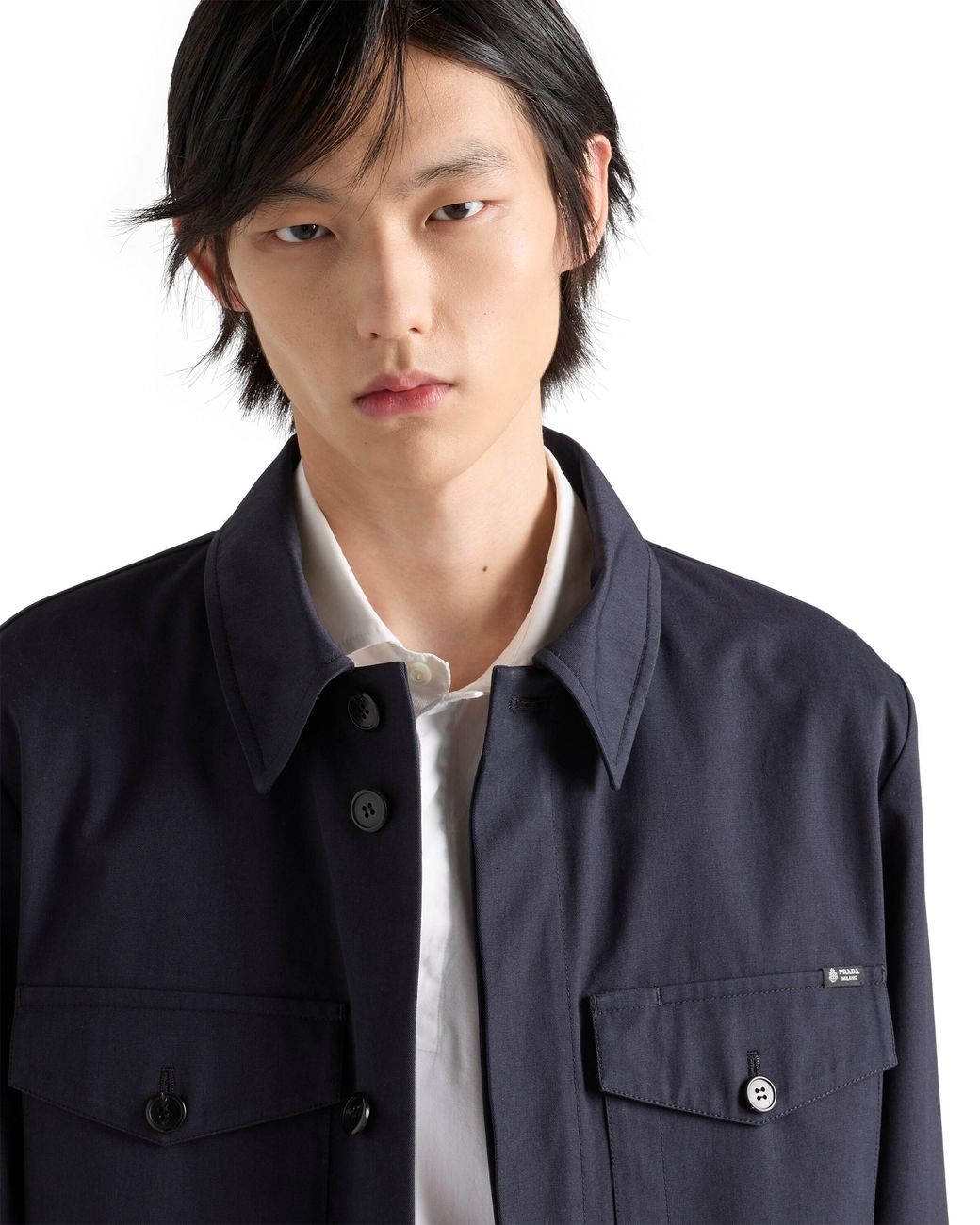 Prada Blue Technical Fabric Jacket for men