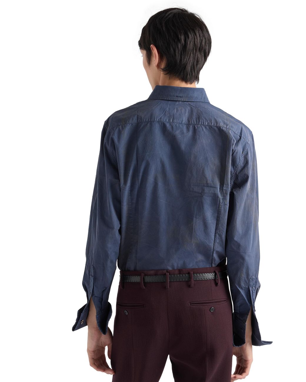 Prada Blue Cotton Shirt for men