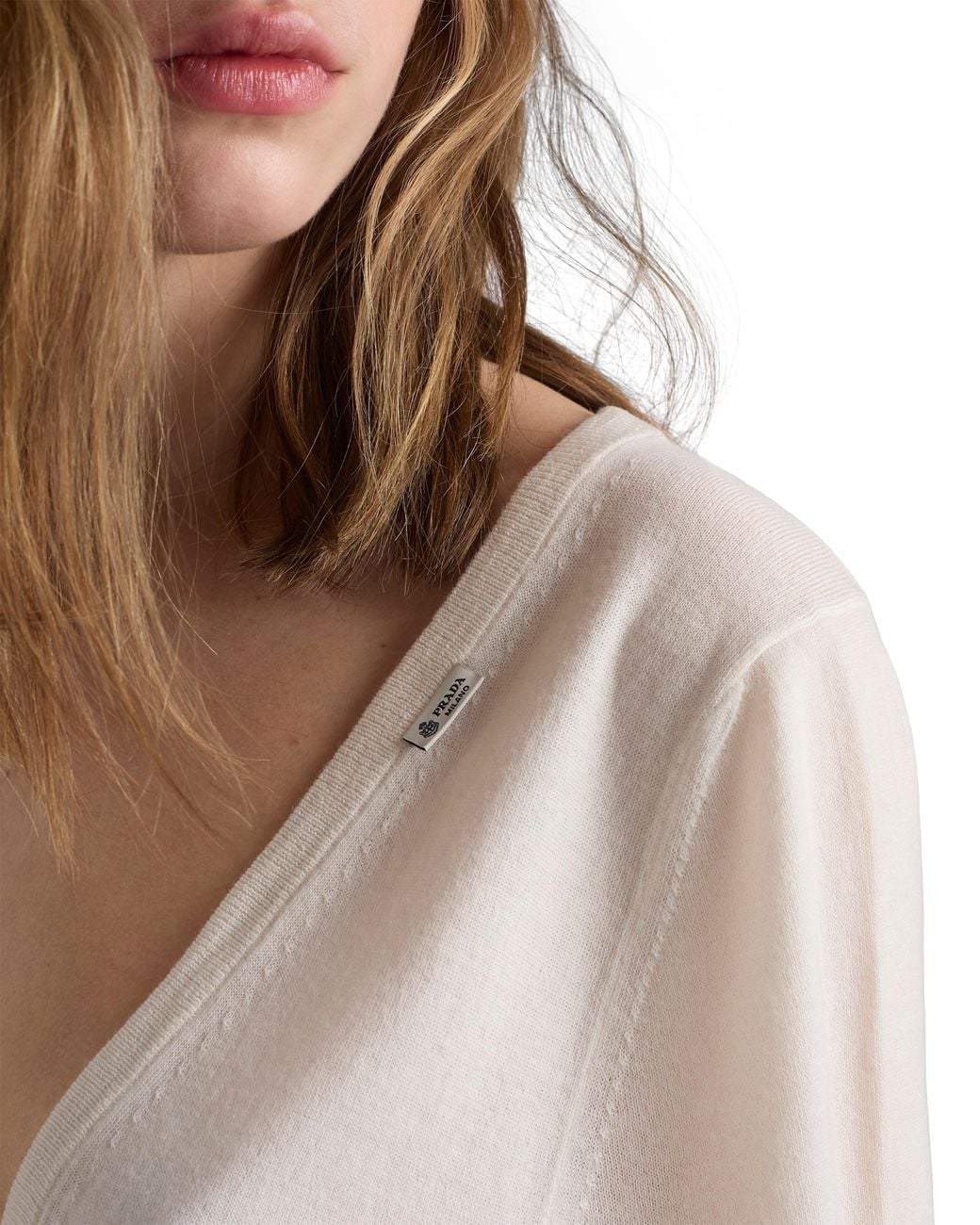 Prada White Cashmere Cardigan