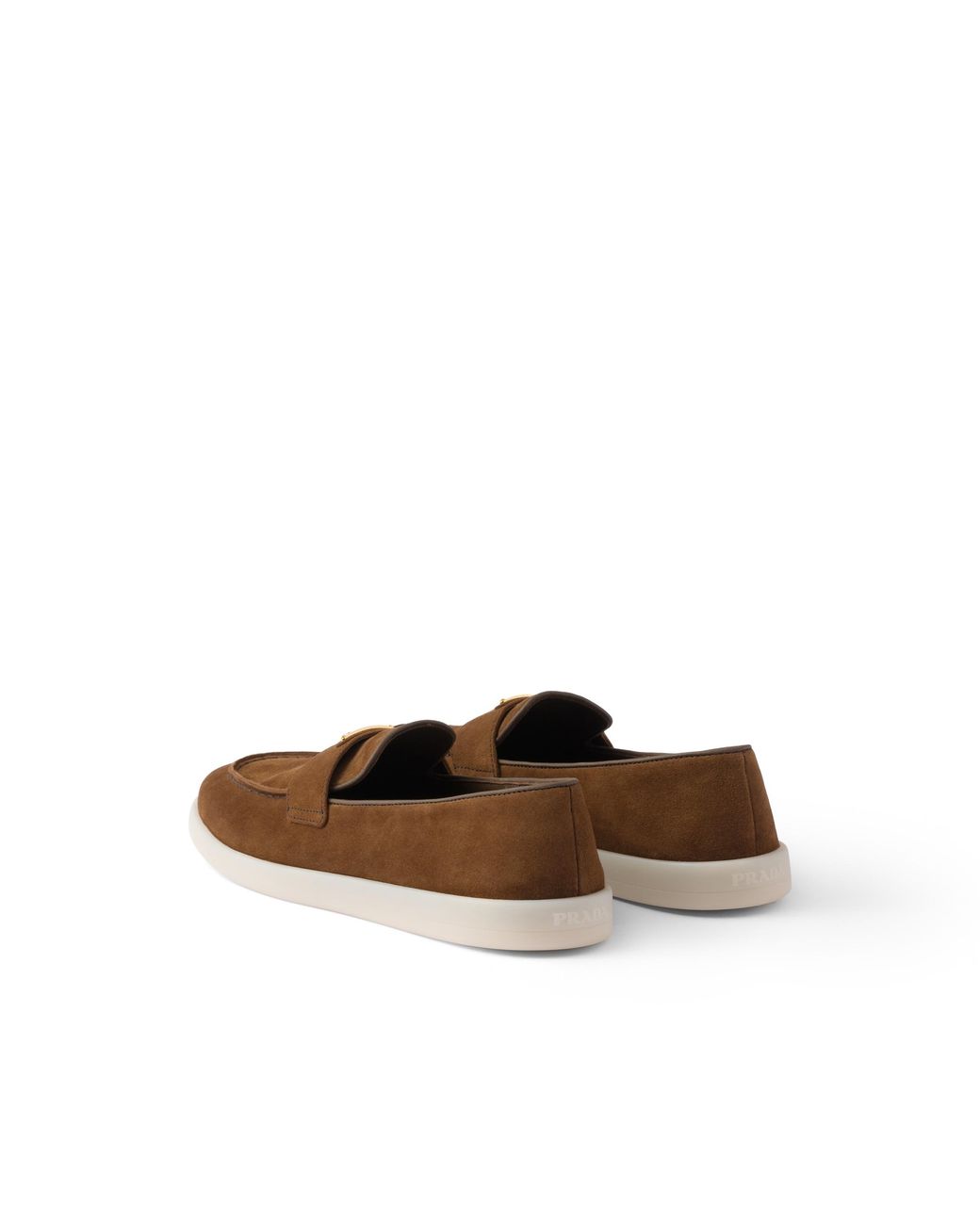 Prada Brown Suede Leather Loafers