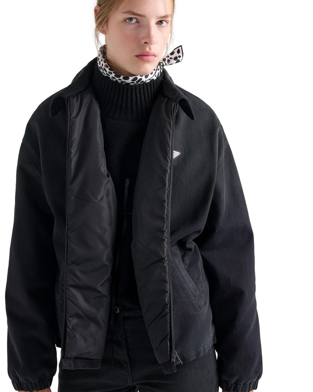 Prada Blue Denim Blouson Jacket