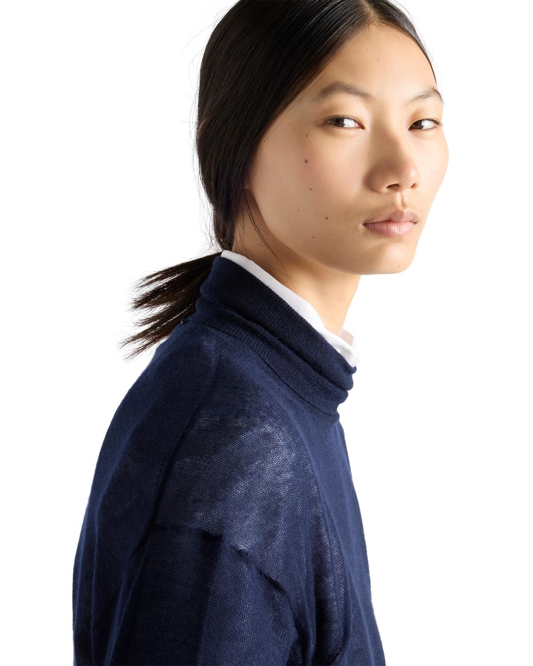 Prada White Shapeable Cotton Shirt