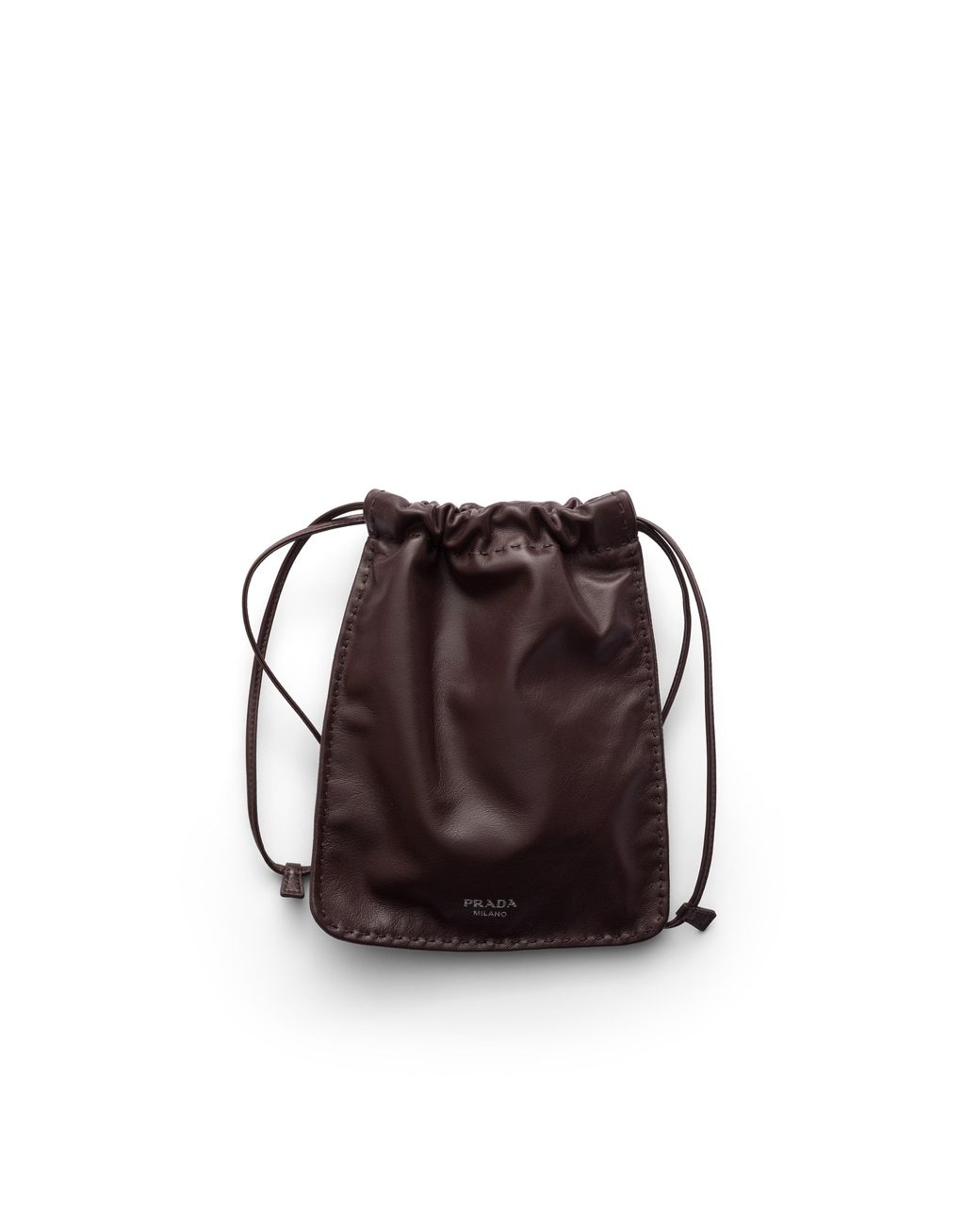 Prada Brown Nappa Leather Smartphone Pouch