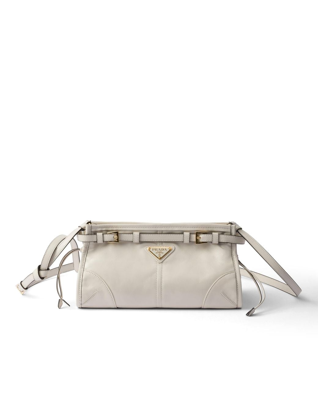 Prada Natural Bonnie Small Leather Shoulder Bag