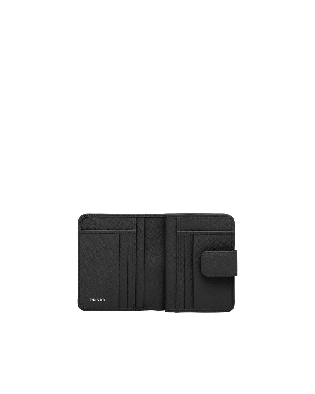 Prada White Small Saffiano Leather Wallet