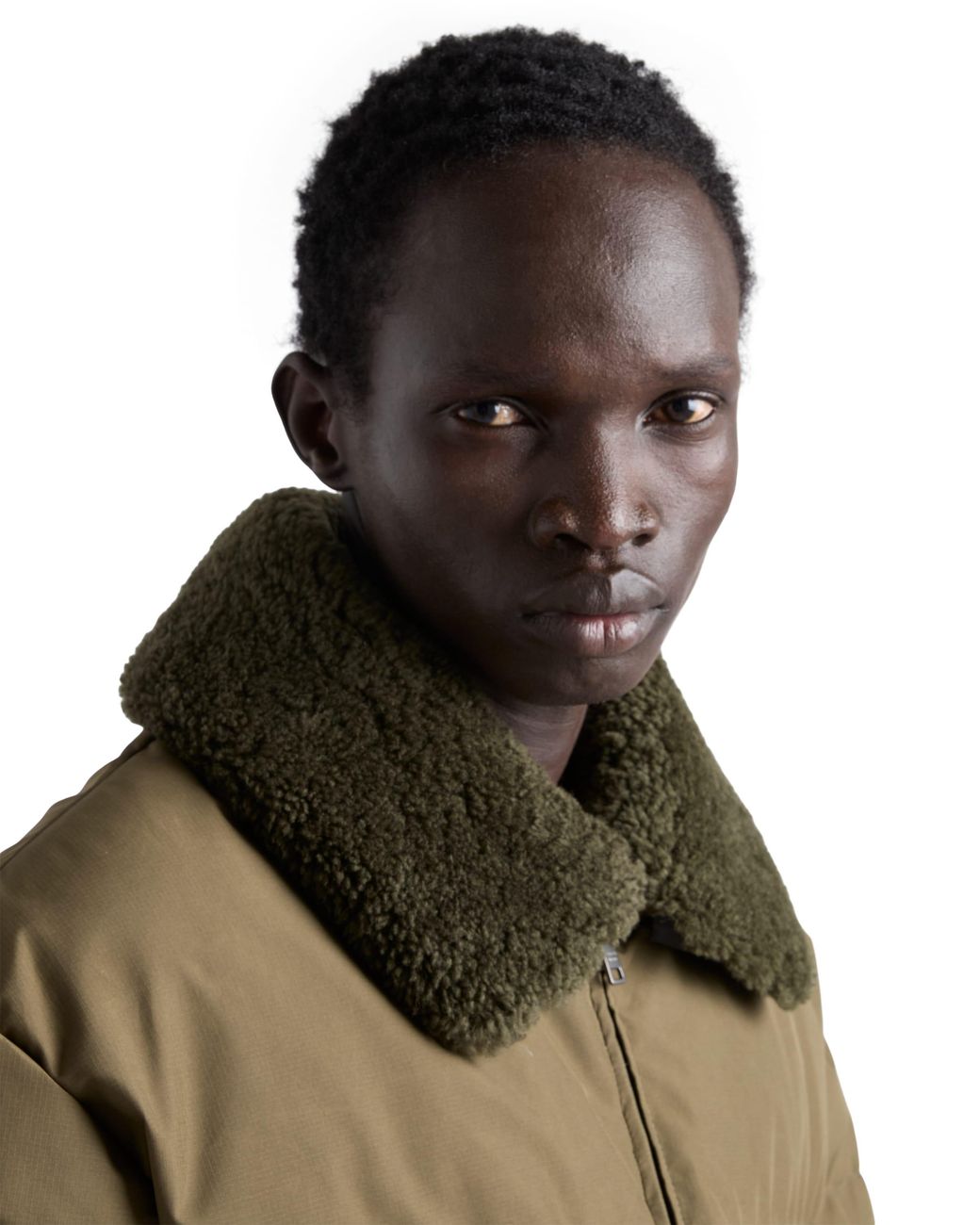 Prada Green Medium-Weight Technical Fabric Down Jacket for men