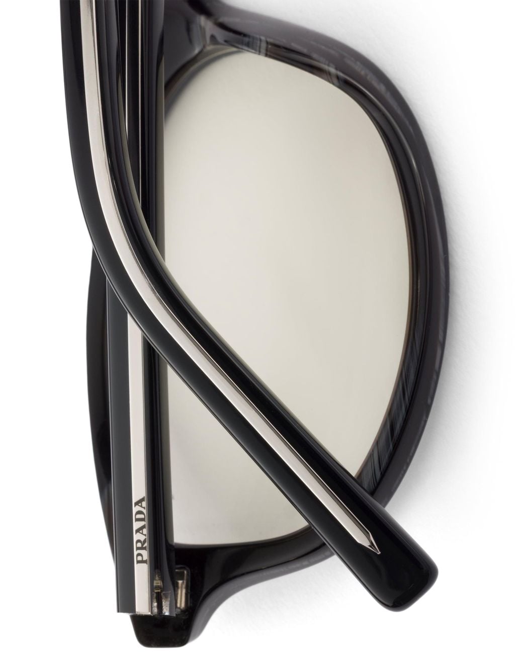Prada White Sunglasses With The Iconic Metal Plaque