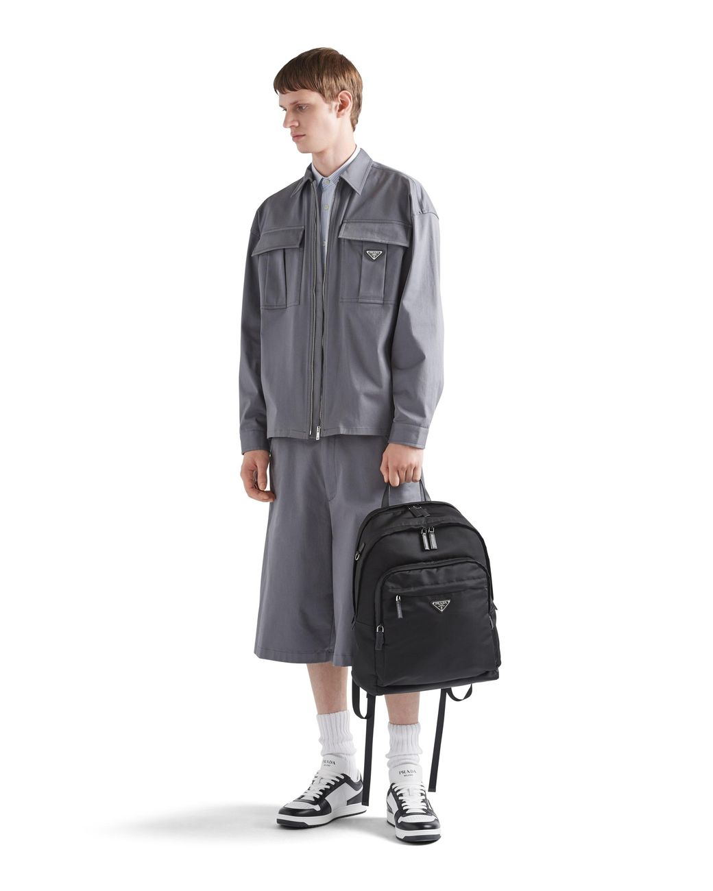 Mochila Re-Nylon Prada de hombre de color Black