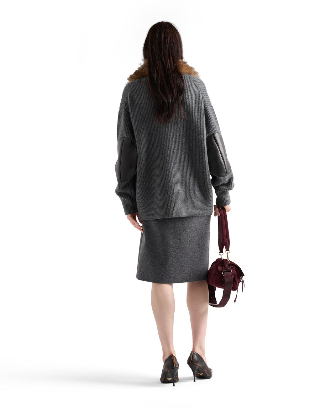 Prada Gray Cashmere Cardigan