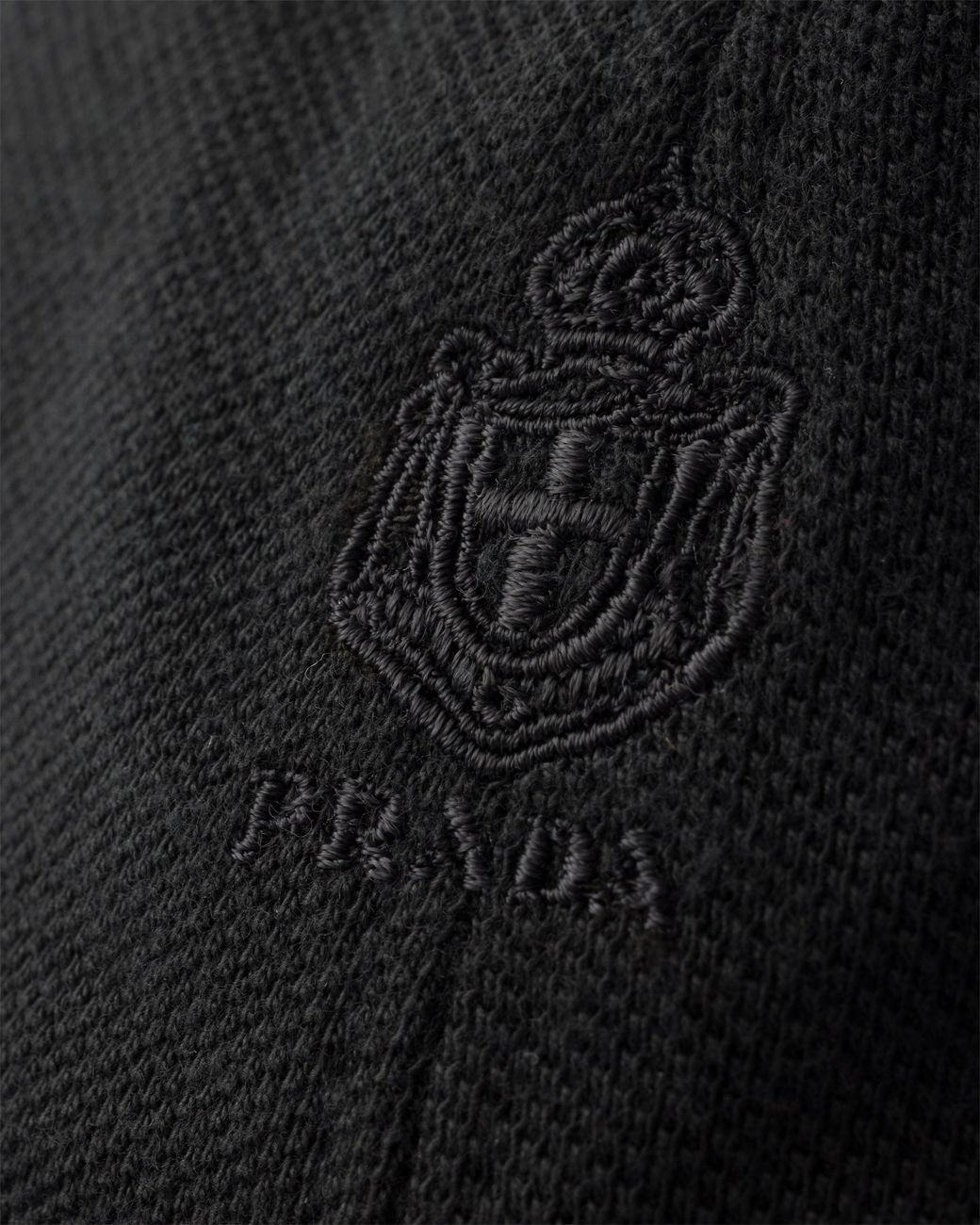 Prada Black Old Piqué Baseball Cap for men