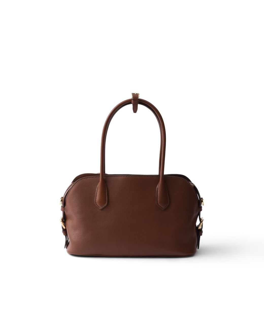 Prada Brown Signet Medium Leather Tote Bag