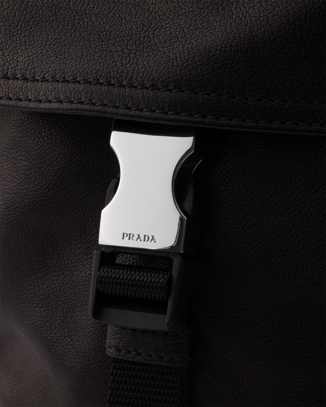 Prada Black Explore Leather Backpack for men