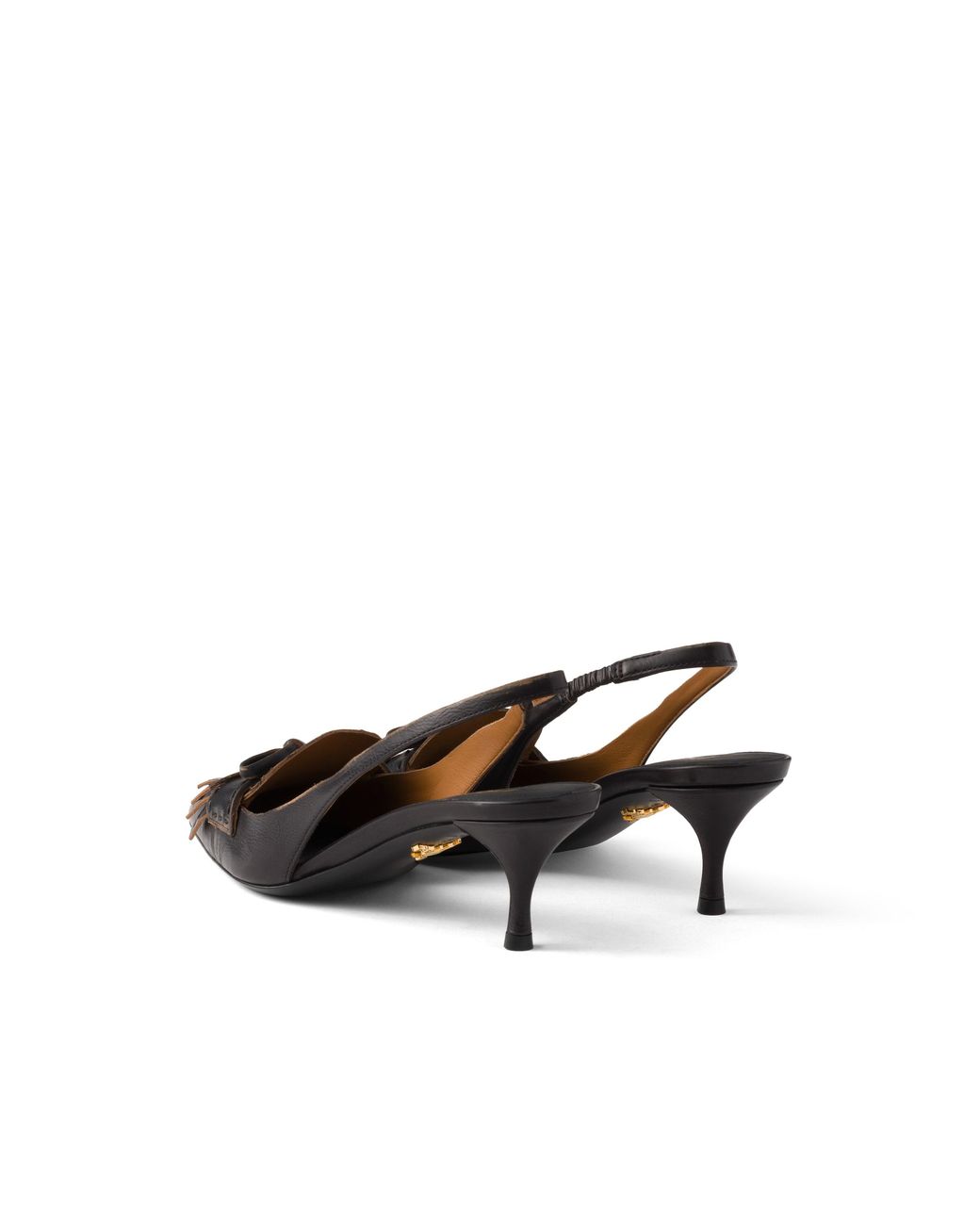 Prada White Leather Slingback Pumps