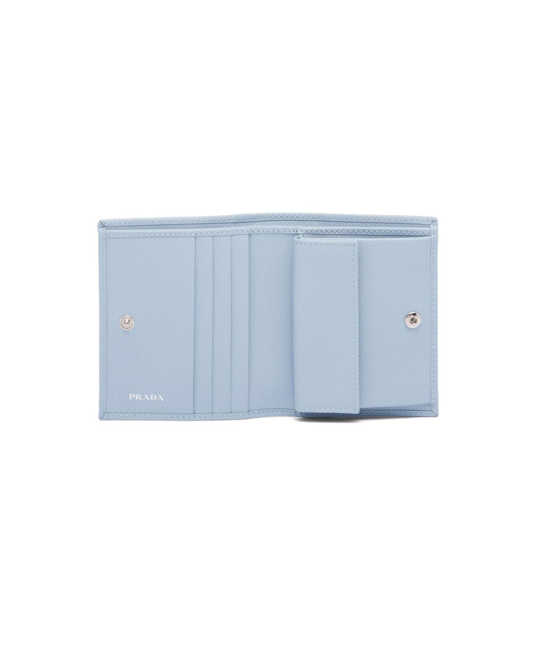 Prada Blue Small Saffiano Leather Wallet
