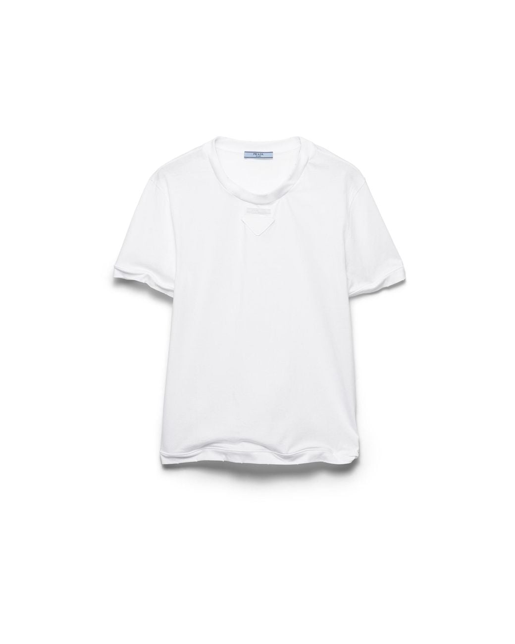 Prada White Cotton Jersey T-Shirt