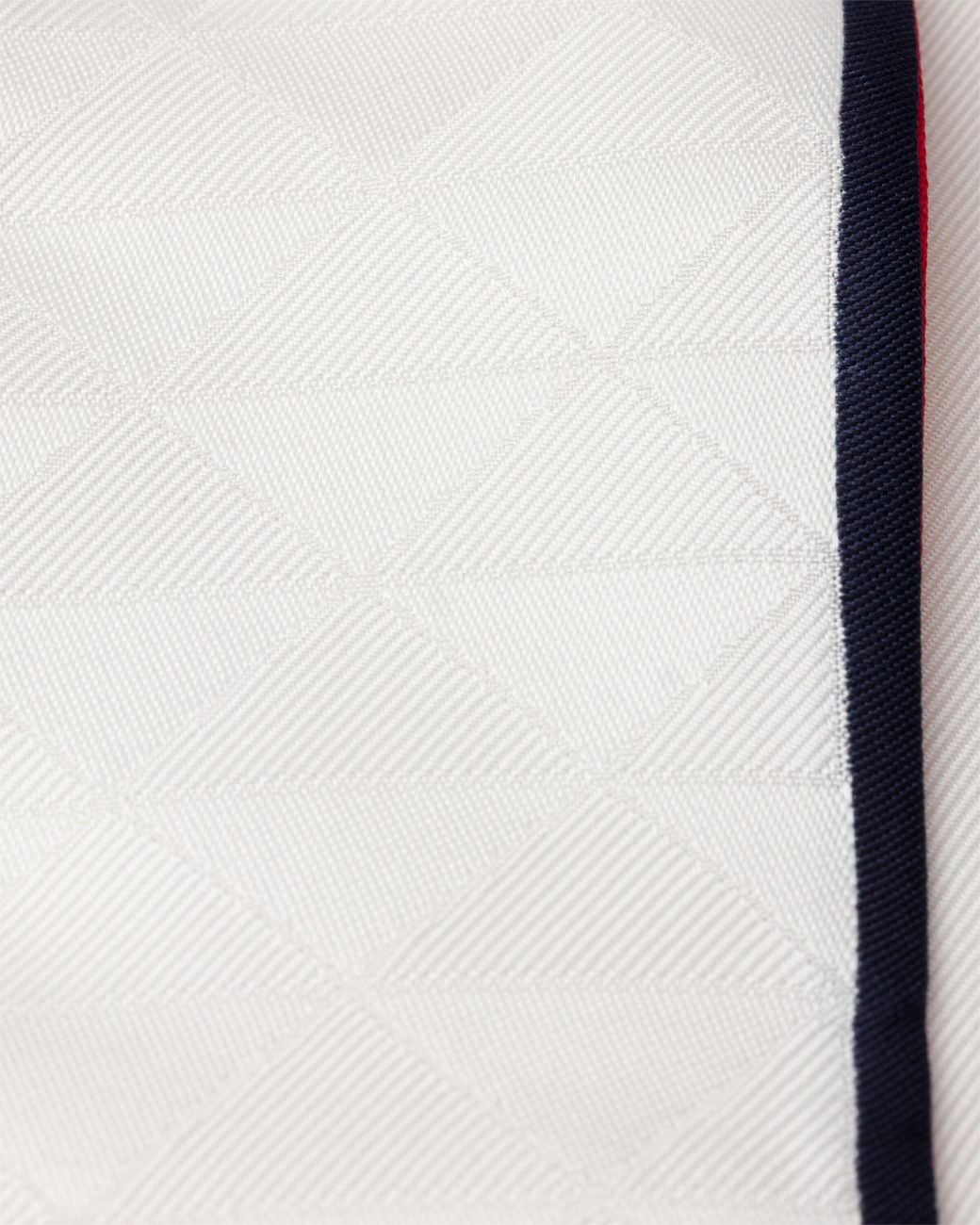Prada White Printed Silk Twill Jacquard Skinny Scarf
