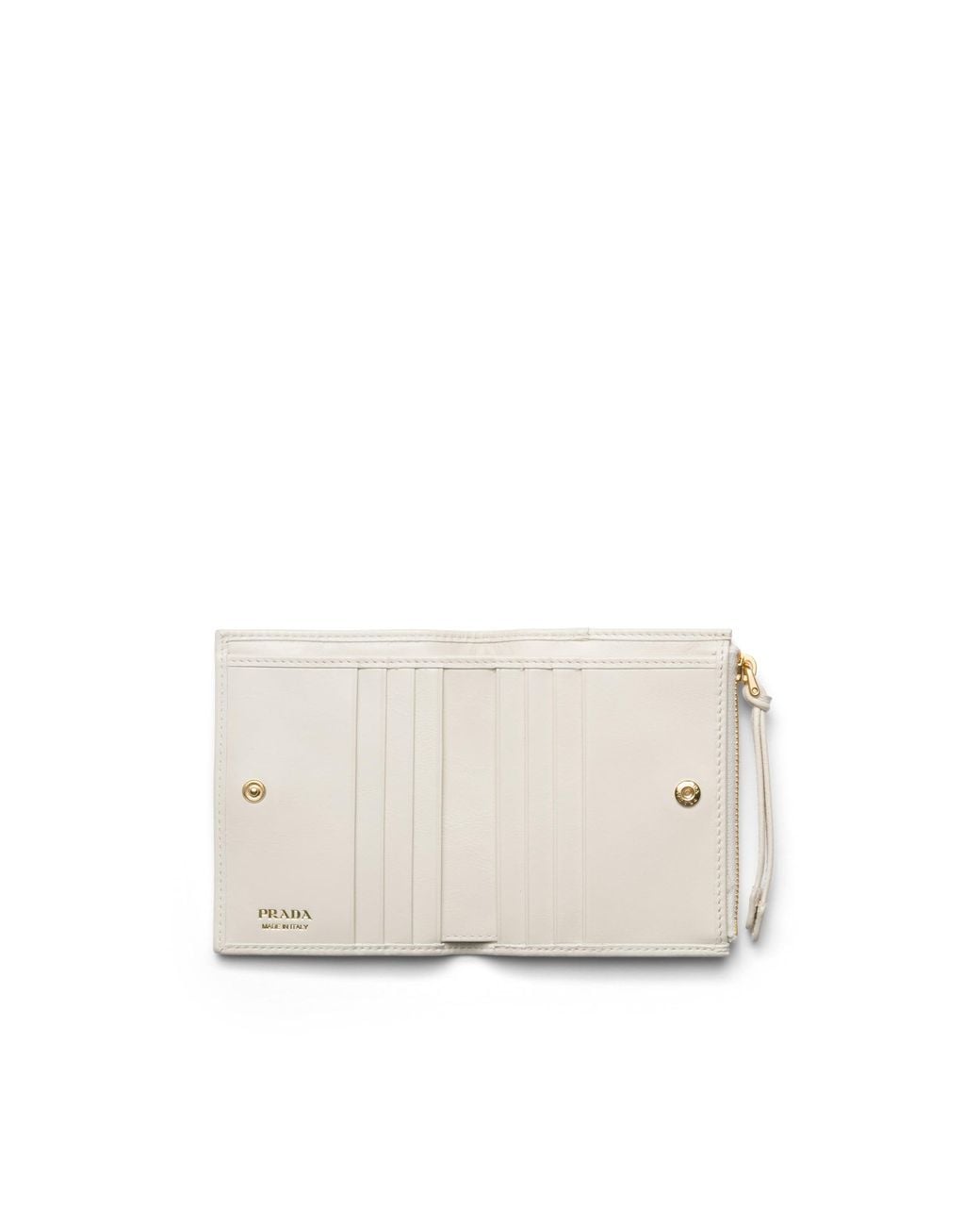 Prada White Small Leather Wallet