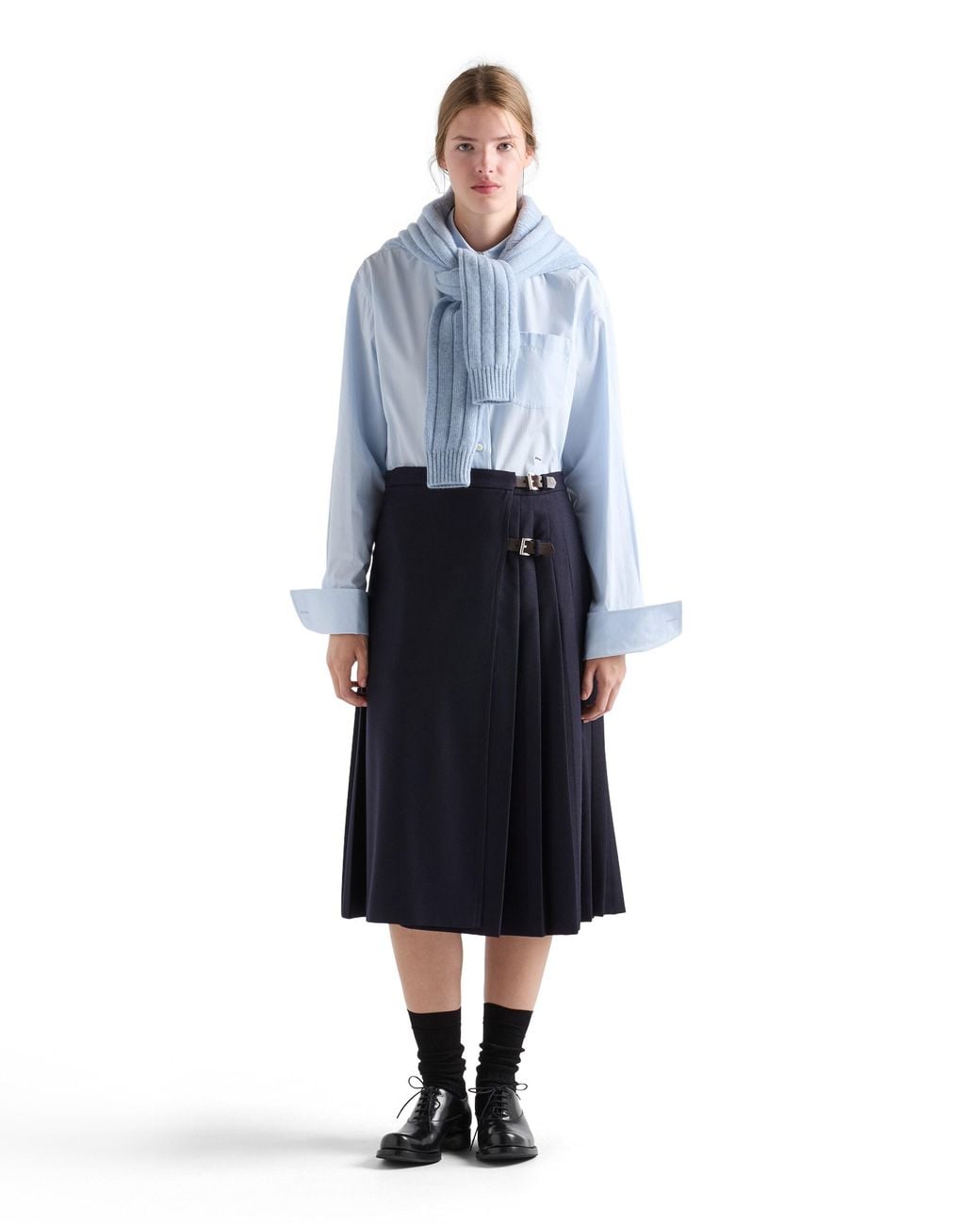 Re-Cashmere Crew-Neck Sweater, Mujer, Talla Prada de color Blue