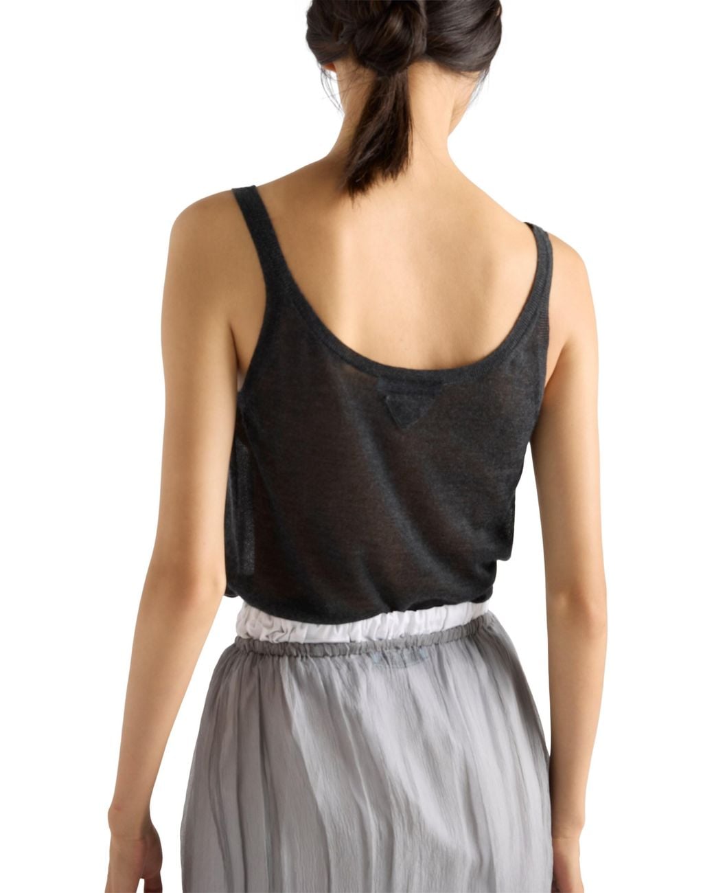 Prada Black Cashmere And Silk Tank Top