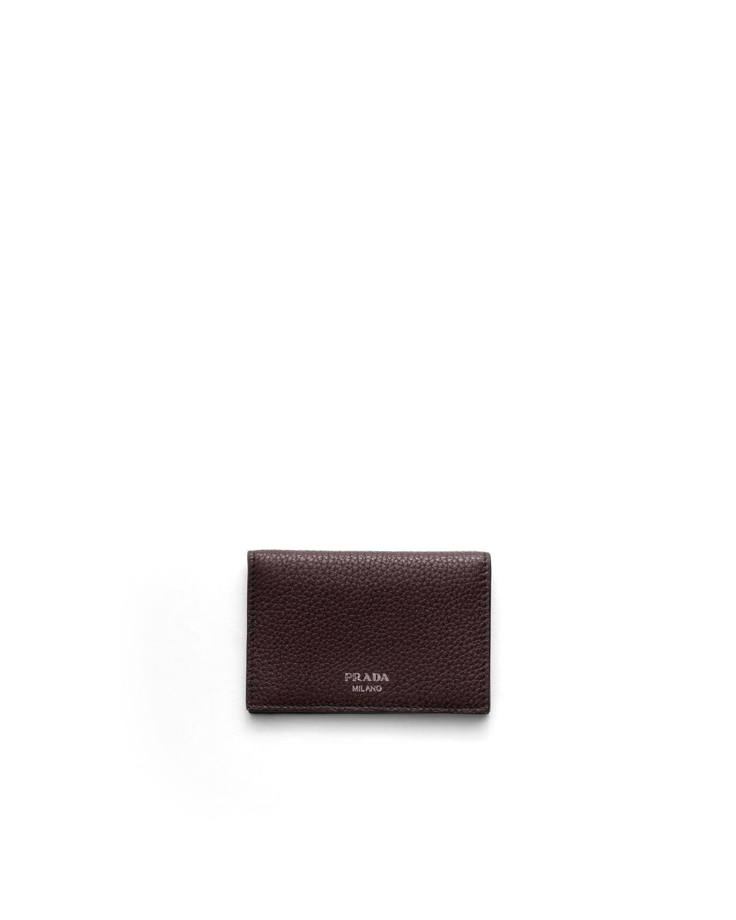 Prada White Leather Card Holder for men