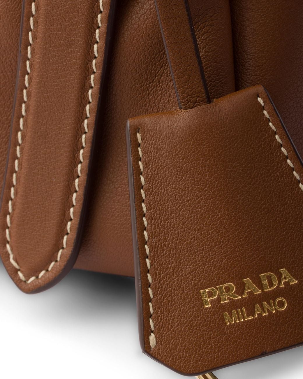 Prada Brown Aimée Medium Leather Shoulder Bag