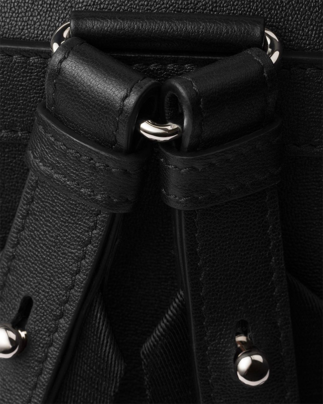 Prada Black Rucksack Aus Leder, Damen