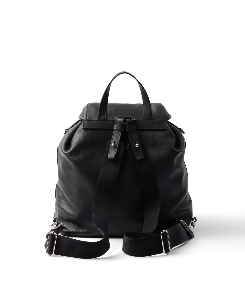 Prada Black Rucksack Aus Leder, Damen