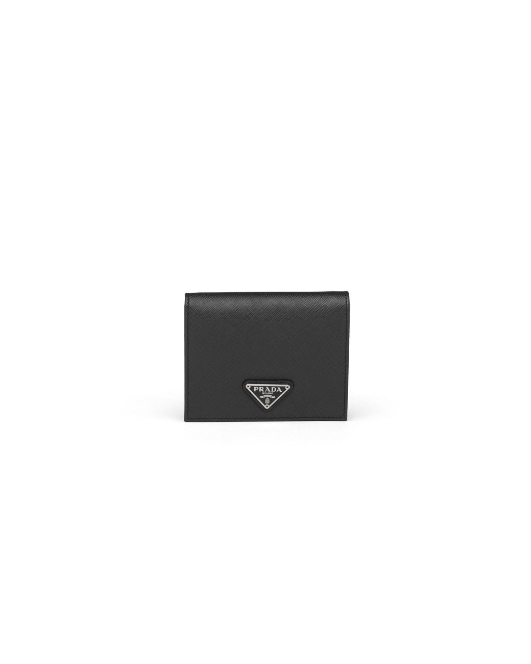 Prada White Small Saffiano Leather Wallet