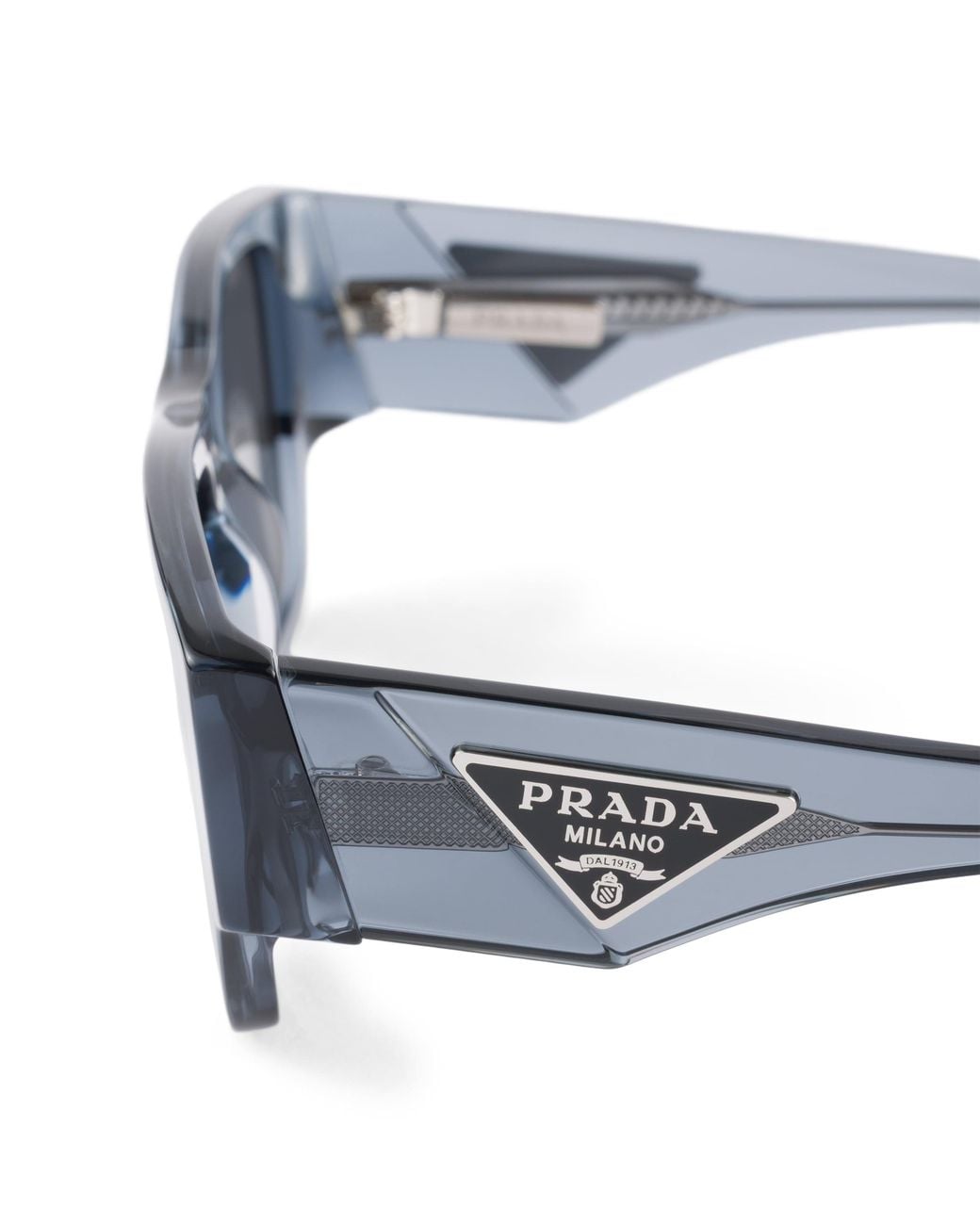 Prada Blue Sunglasses With Triangle Logo for men