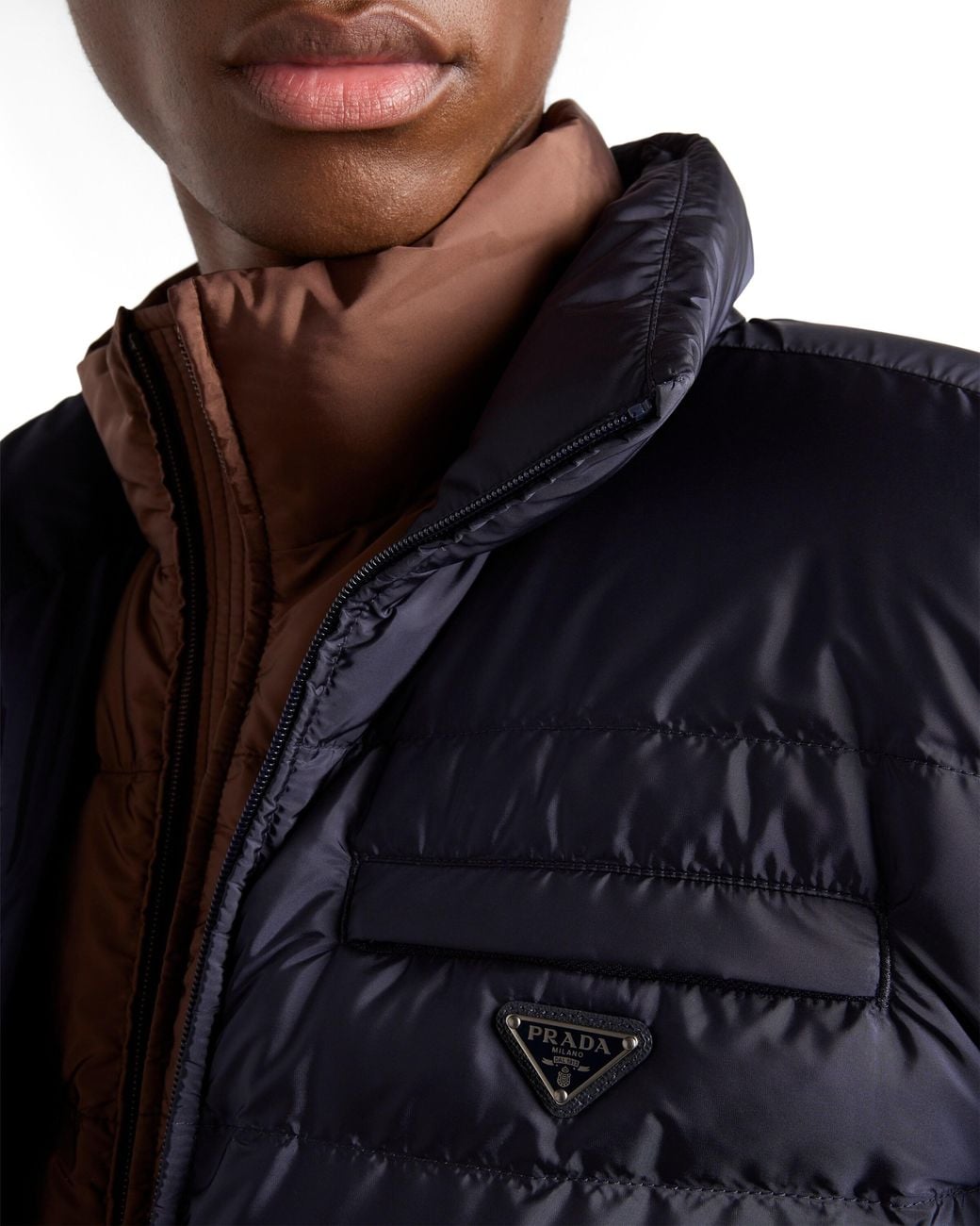 Prada Blue Medium-Weight Re-Nylon Down Jacket for men