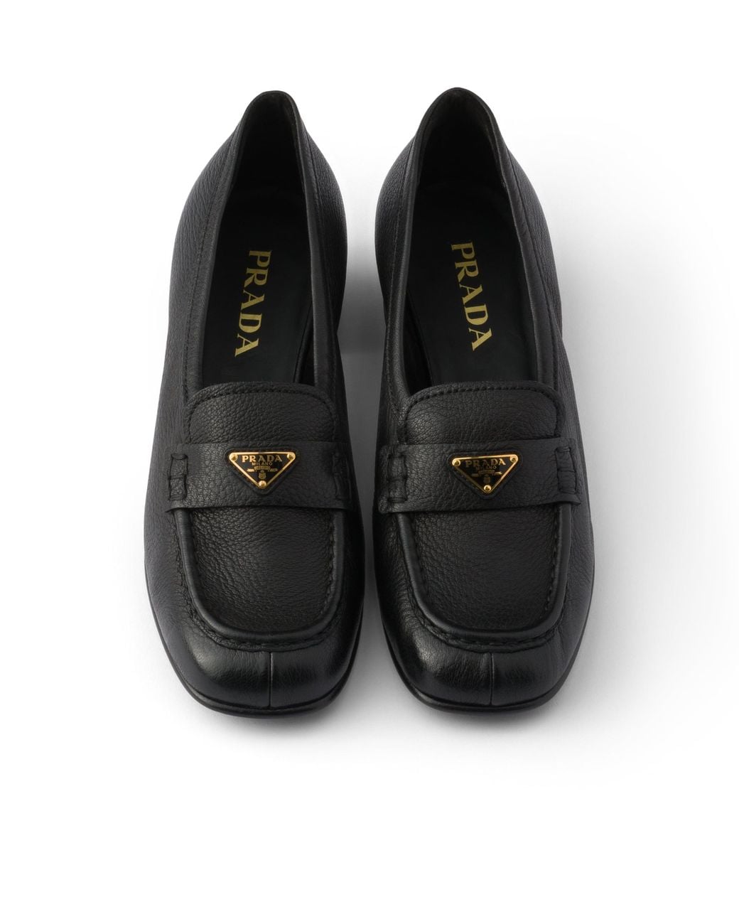 Prada Black Leather Loafers