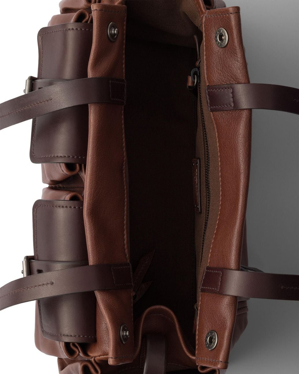Prada Brown Route Medium Leather Tote Bag