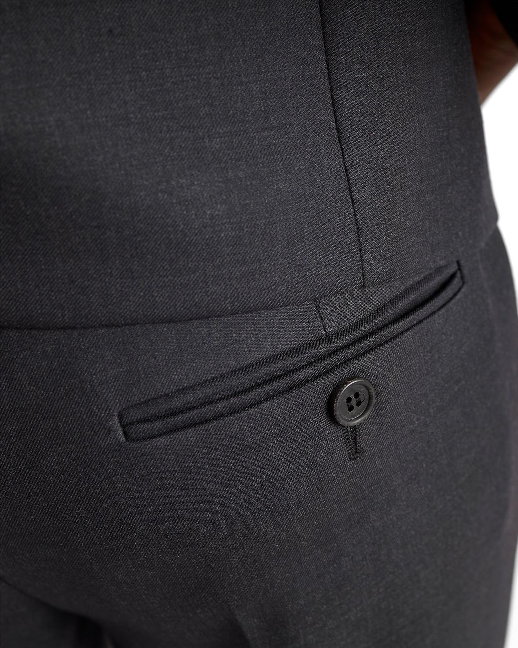 Prada Black Wool Gabardine Pants With Pin