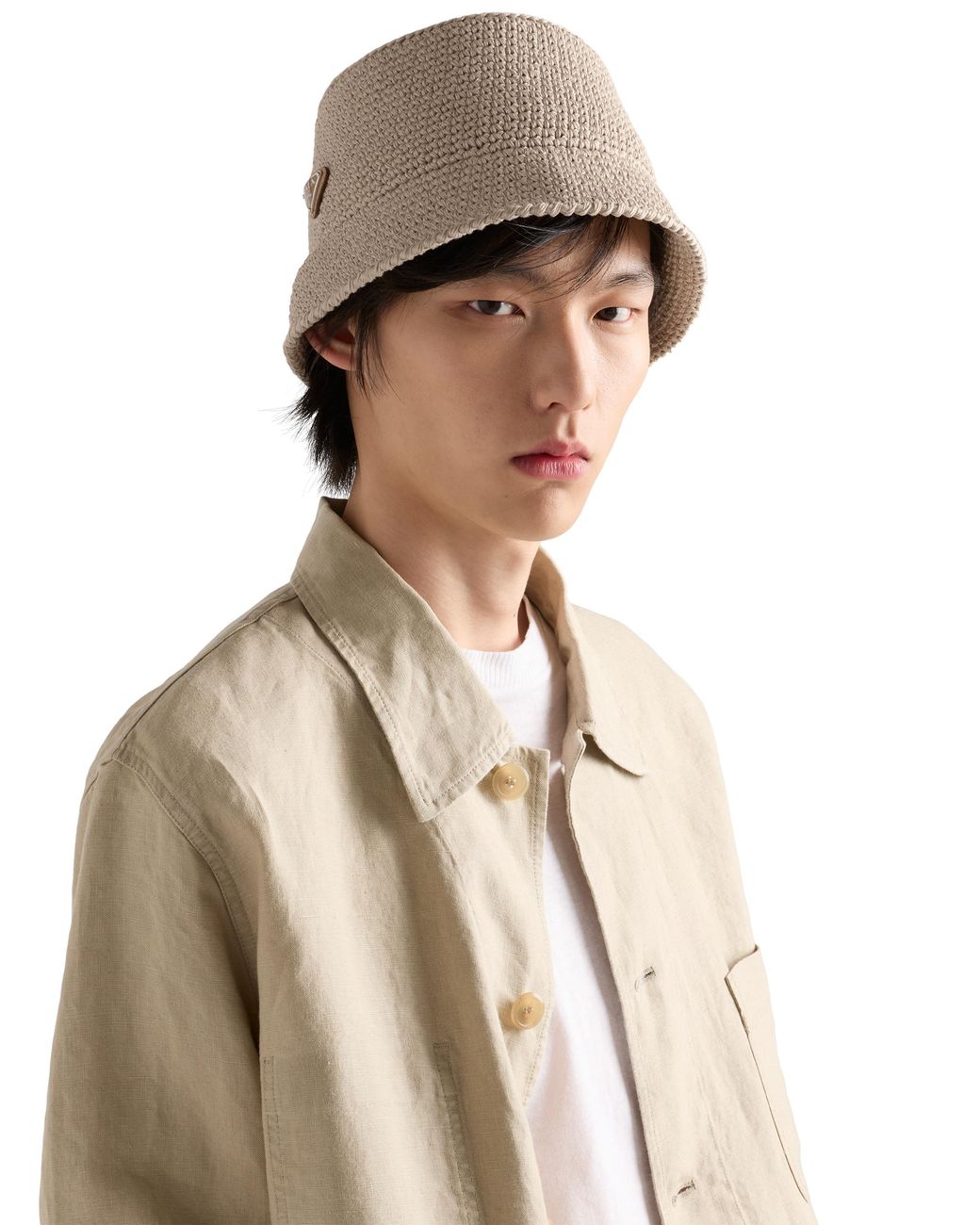 Prada Multicolor Crochet Bucket Hat for men