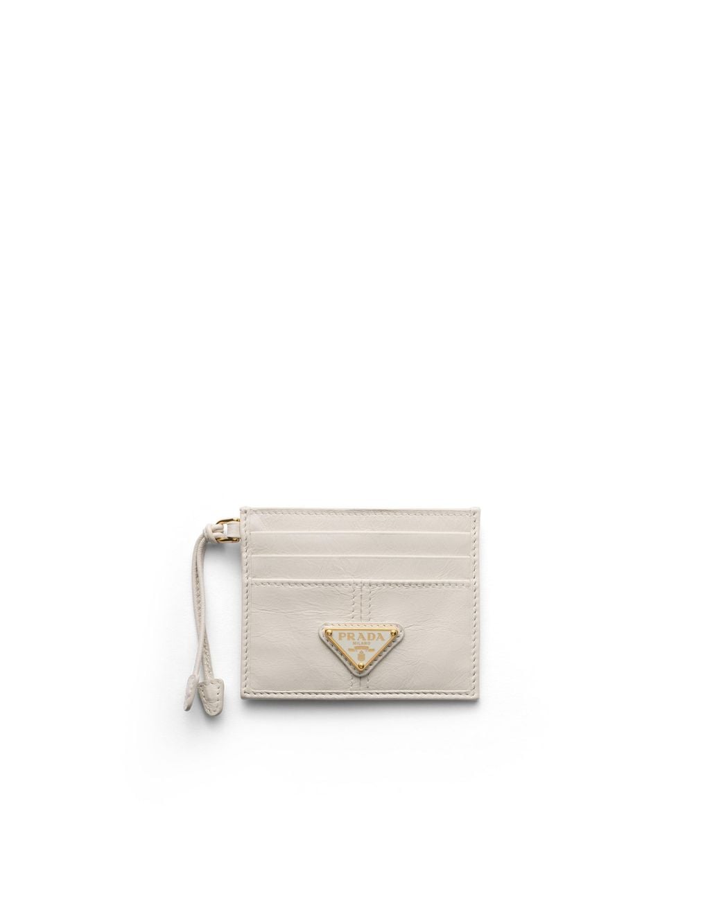 Prada White Leather Card Holder