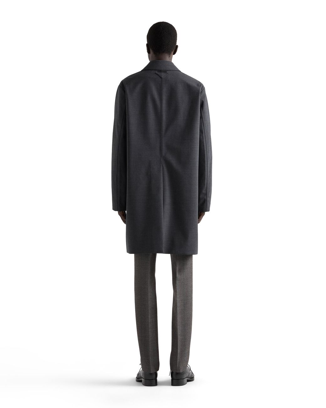 Prada Blue Technical Wool Coat for men