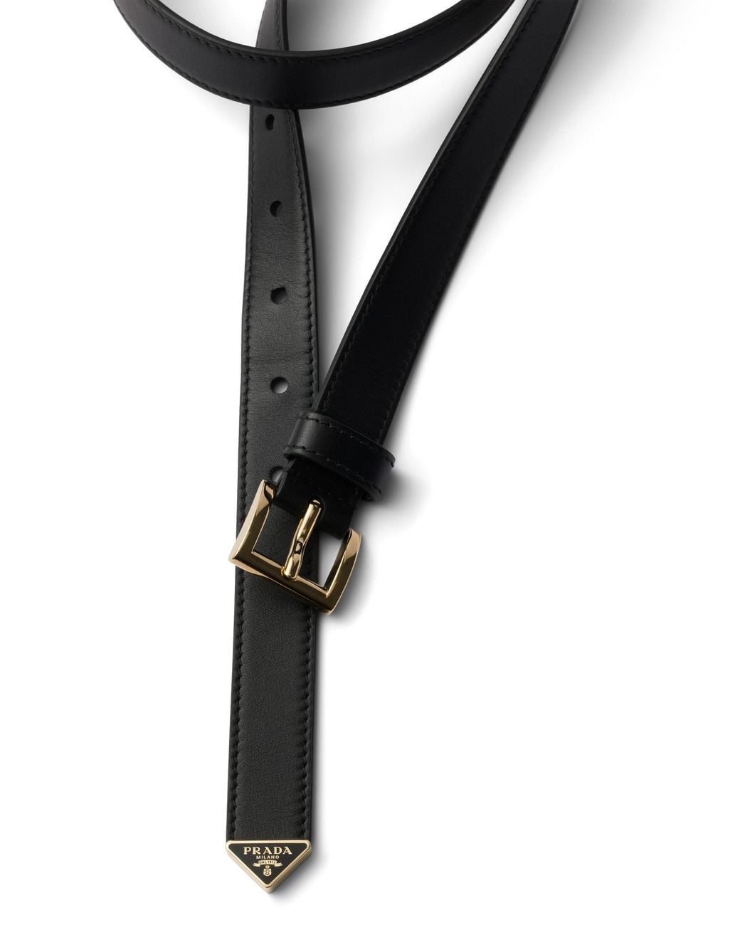 Prada Black Leather Belt