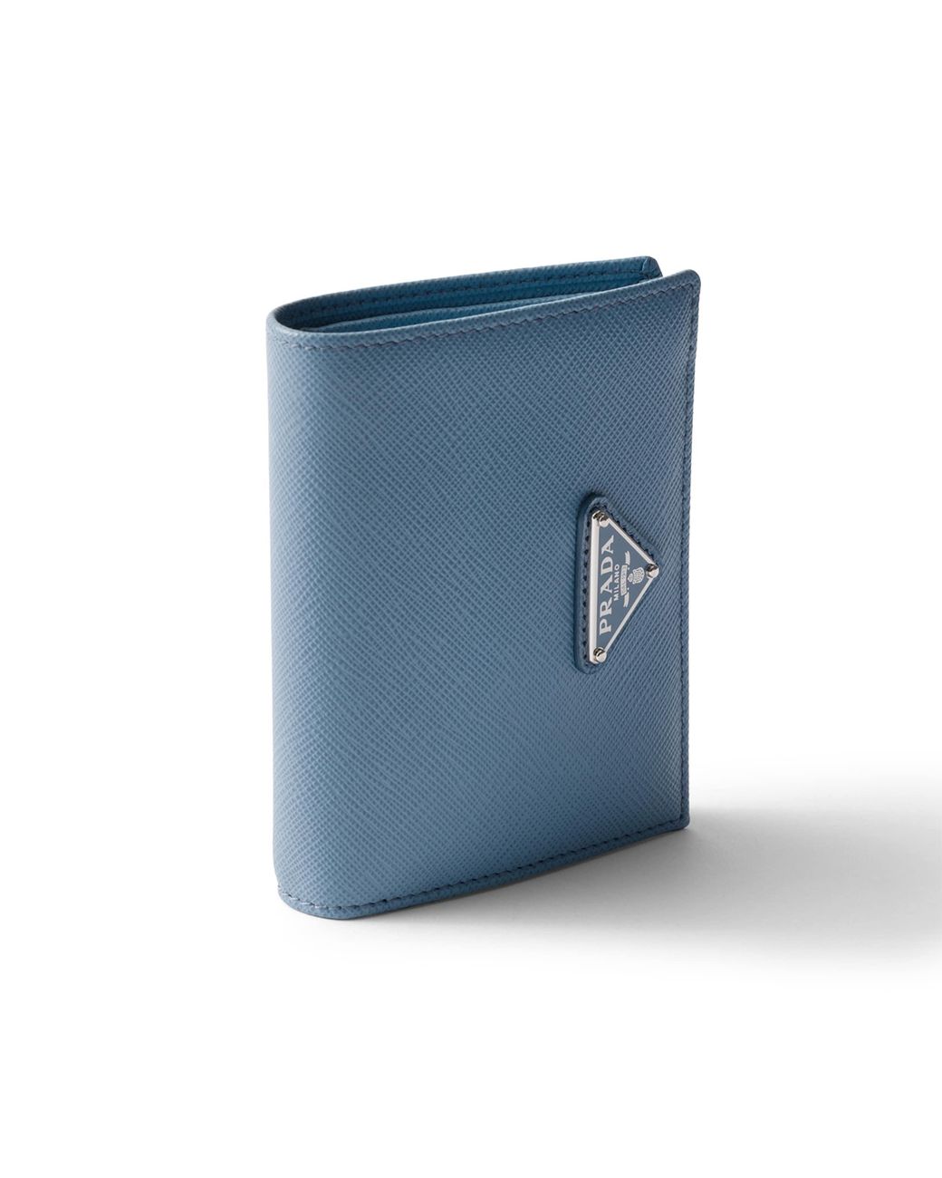 Prada Blue Small Saffiano Leather Wallet