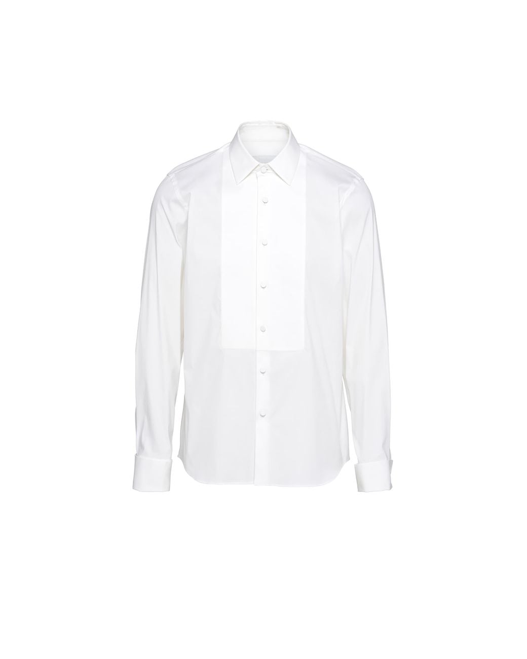 Prada White Stretch Cotton Shirt for men